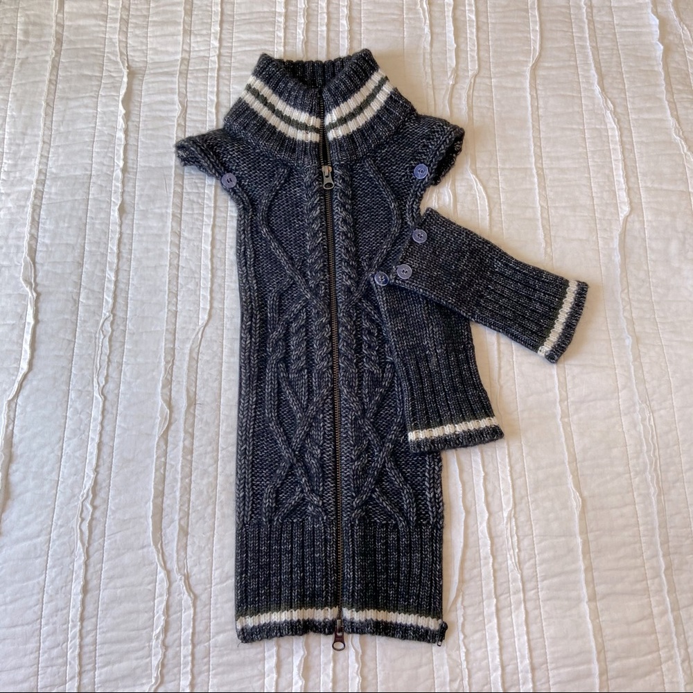 Veronica Beard Gray Wool Dickey Jacket Insert with Cuffs - Picture 7 of 8